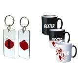  Dexter Heat Sensitive Mug + Blood Slide Keychain Set