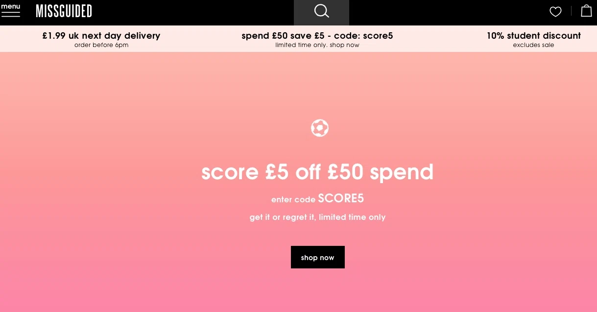 Discount coupons missguided.co.uk