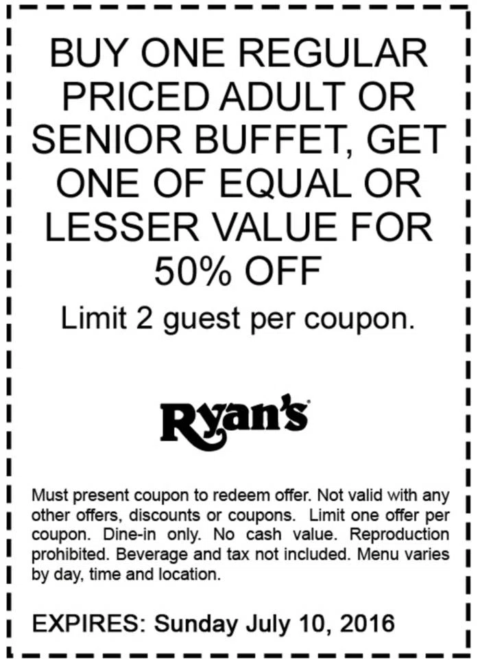 Ryans coupons