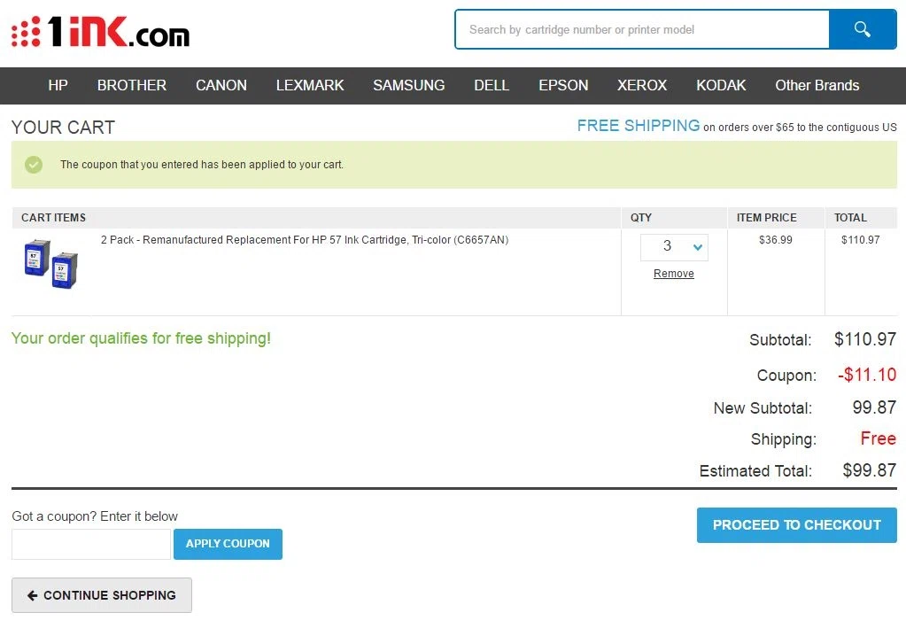1ink coupon code