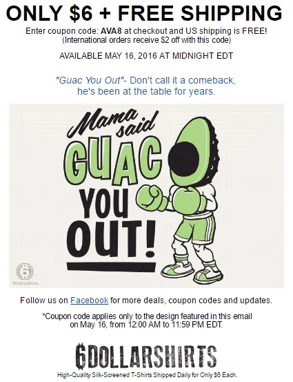 6 dollar shirts coupon code