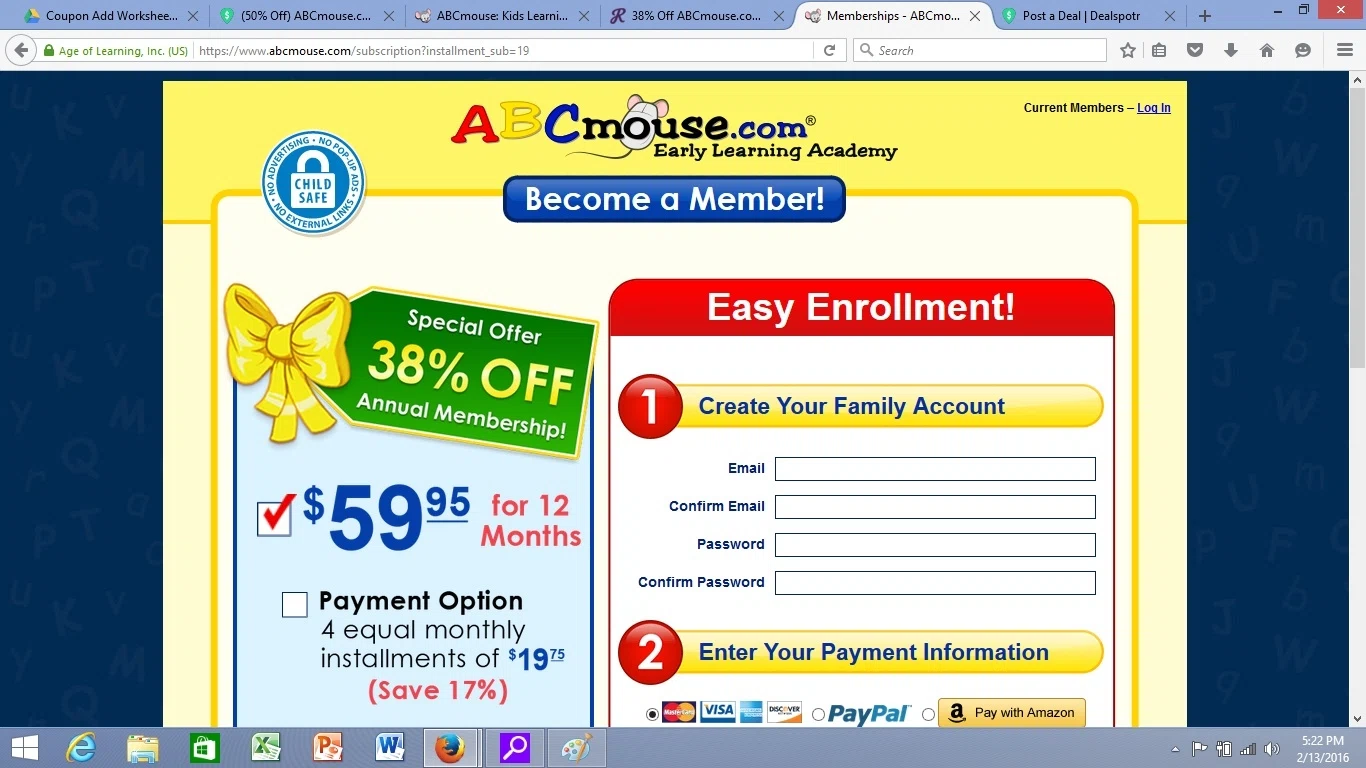 Abcmouse discount The login information for your Archives account; The login information for your PayPal account, only if you used PayPal to purchase the membership.