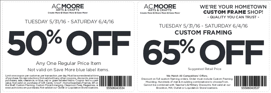 Ac moore coupon 2018 july
