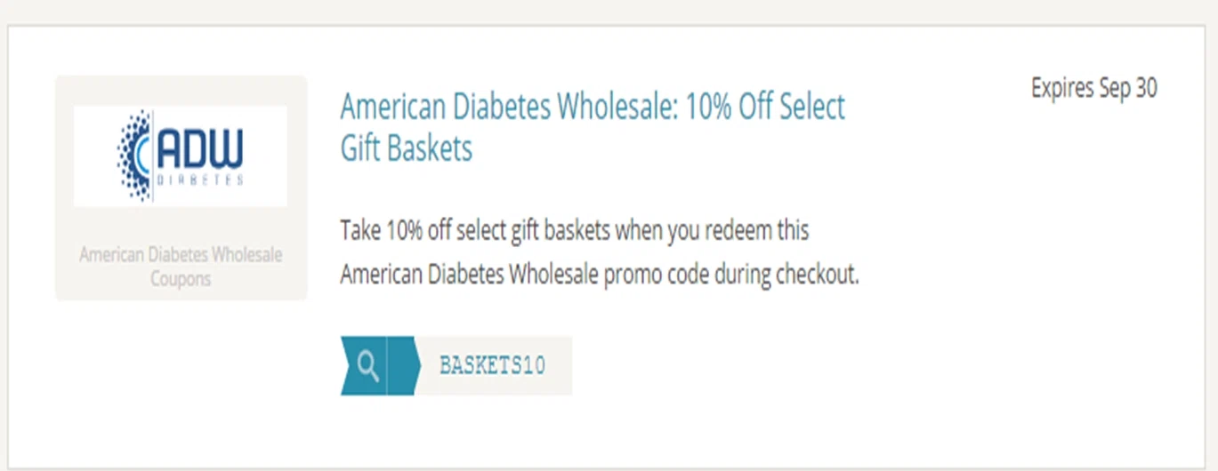 10 Off Select Gift Baskets At American Diabetes Wholesale Dealspotr