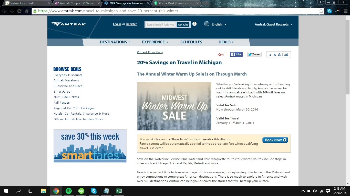 Amtrak coupon code 2019