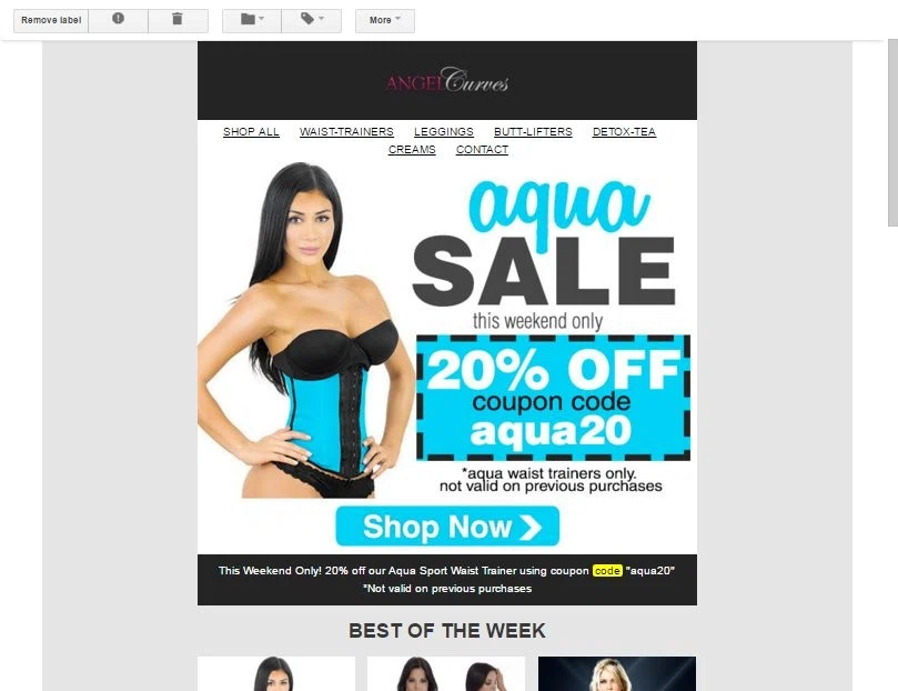 Angel curves coupon code