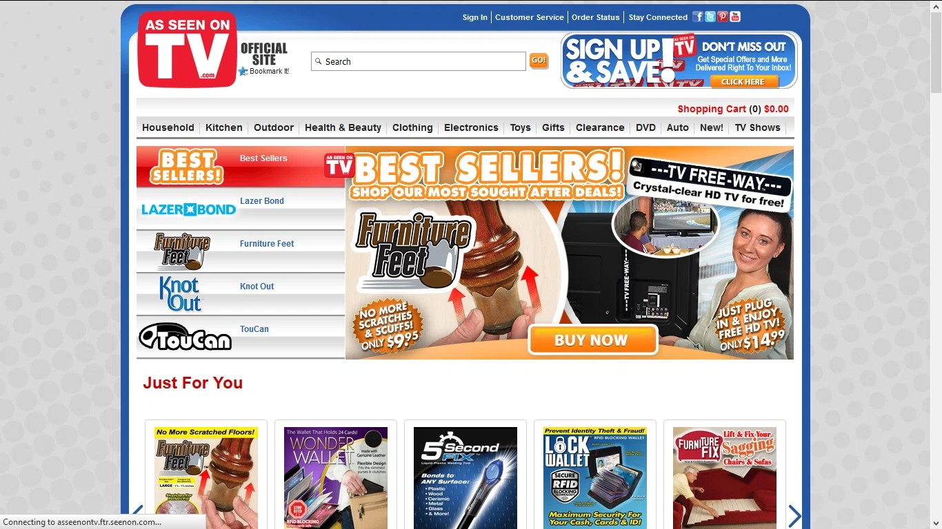 As seen on tv coupon code