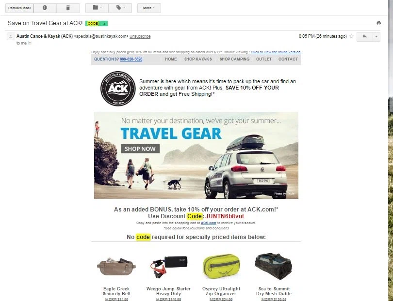 Expired Kayak Promo Code & Deals Kayak is a fare aggregator and travel metasearch engine that searches hundreds of other travel sites and lets you find the cheapest airfare, accomodations, and car rentals.