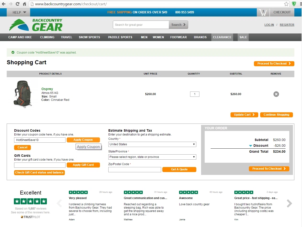 Backcountry gear coupon code