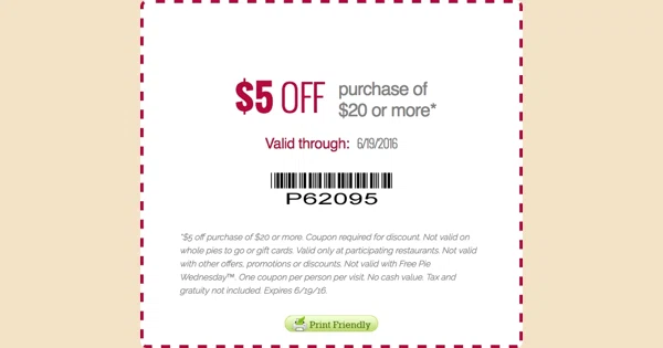 Bakers square pie coupon 2018