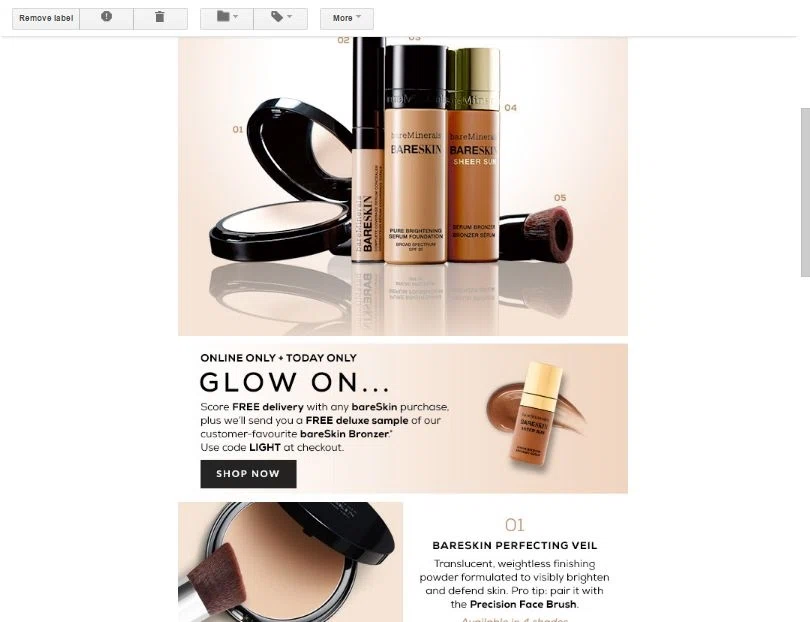 Bareminerals coupon code