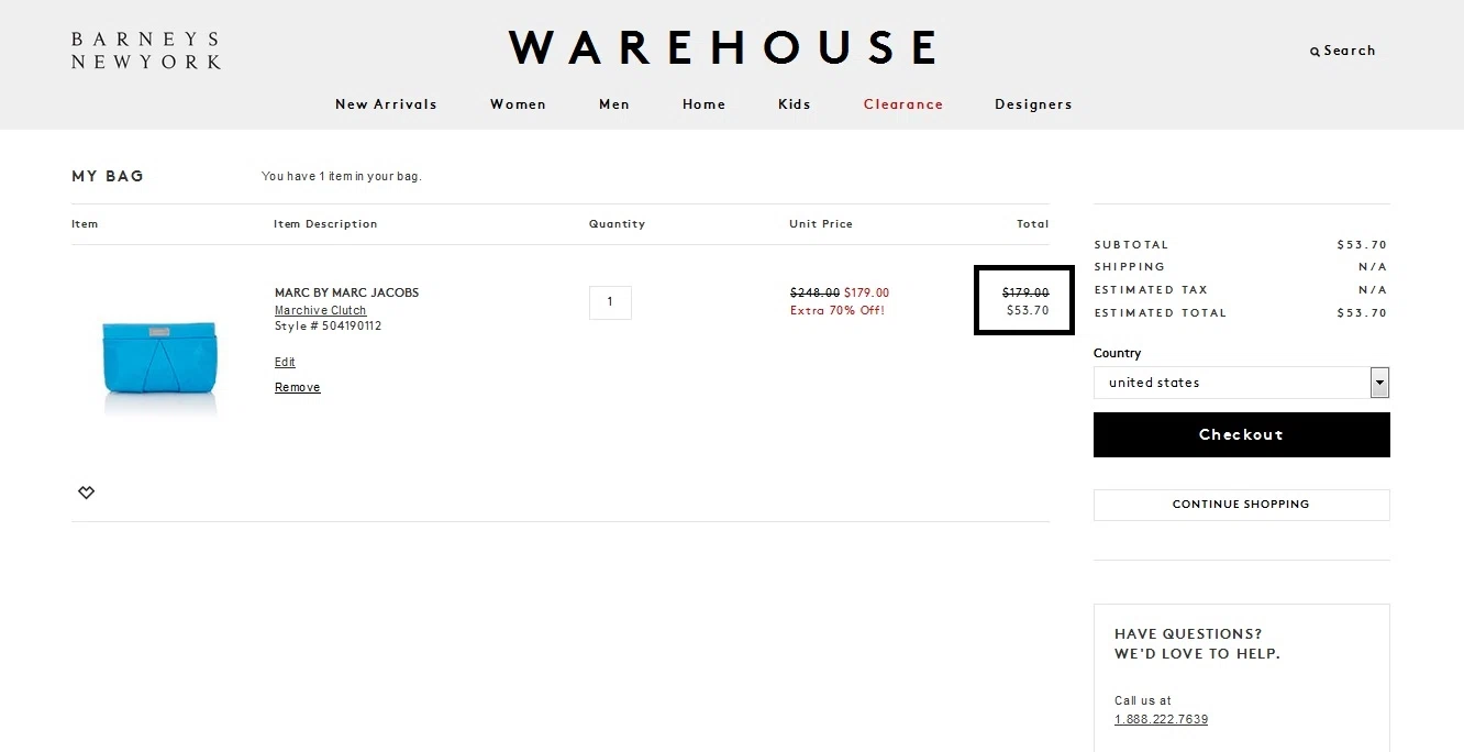 Coupons barneys warehouse