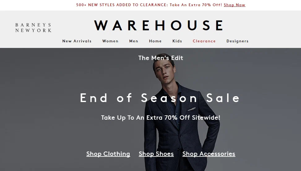 Coupons barneys warehouse