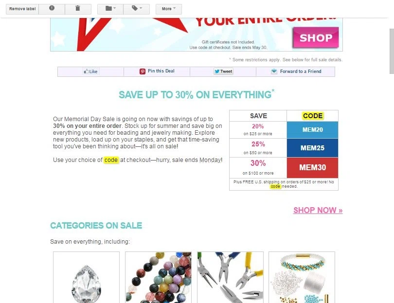 Beadaholique coupon codes