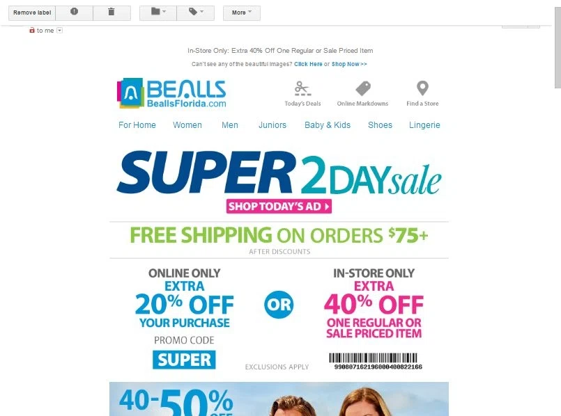 Beallsflorida.com coupon code