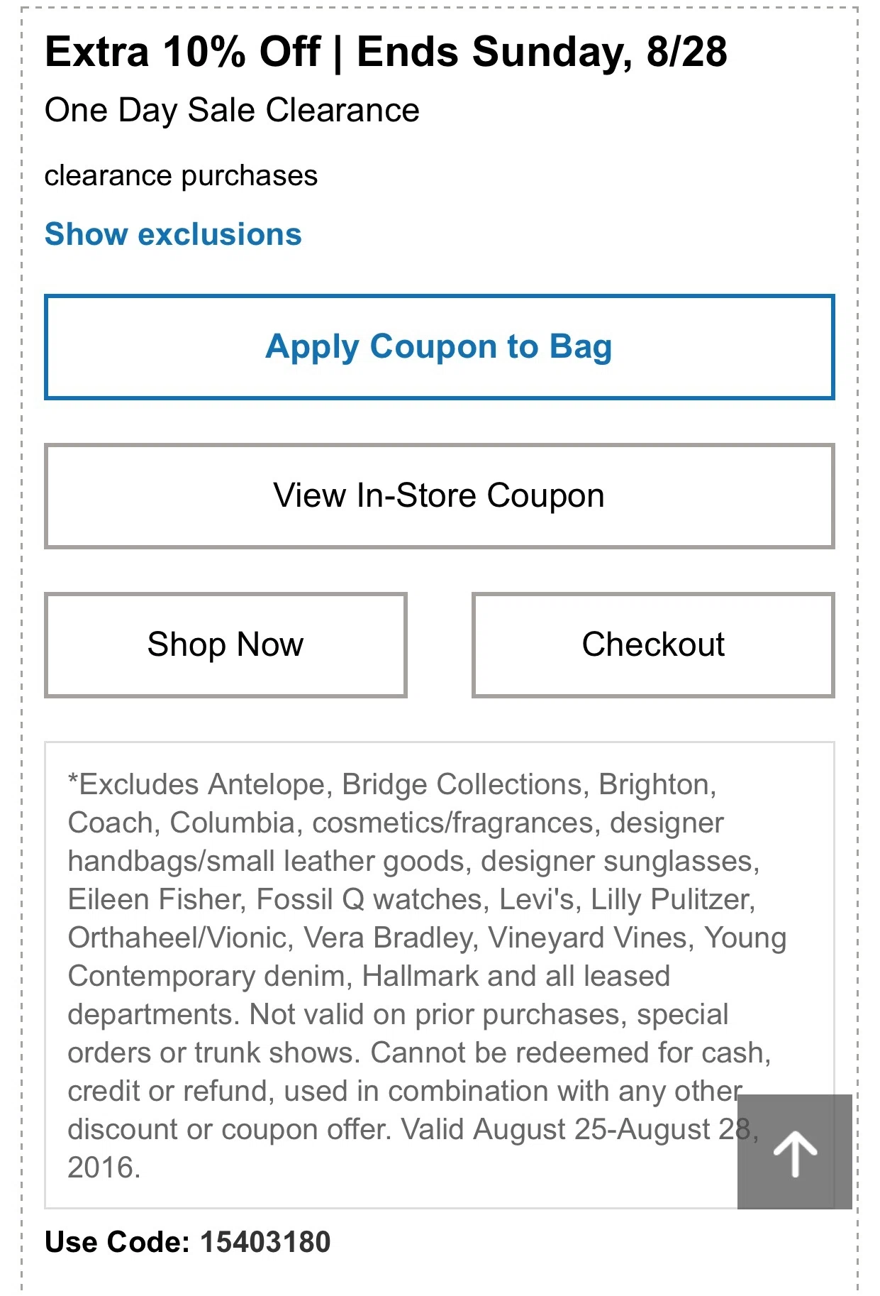 Belk clearance coupon code 2018