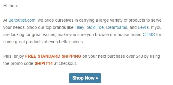 Free Shipping on Orders Over $40 at BeltOutlet | Dealspotr