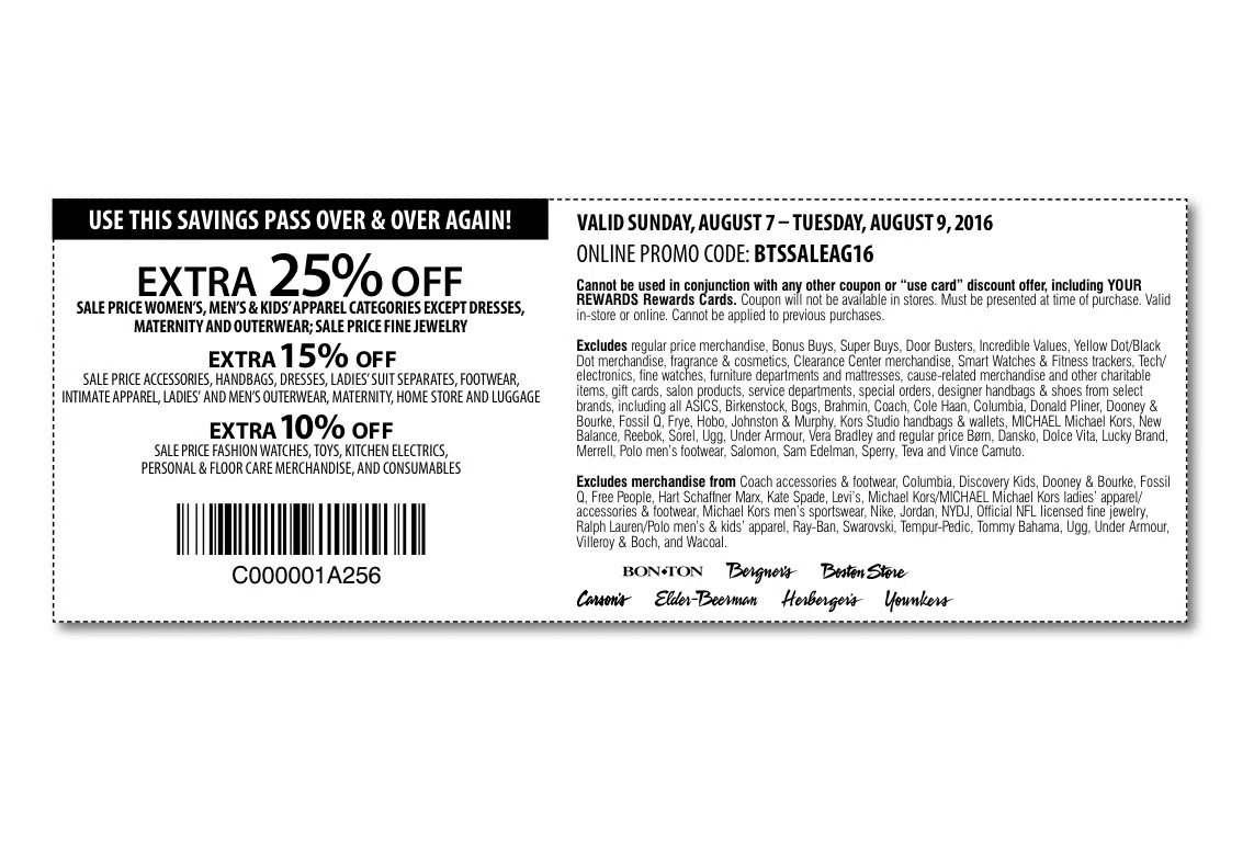 Bergners coupon code