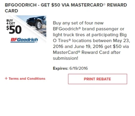 Big o tires coupon california