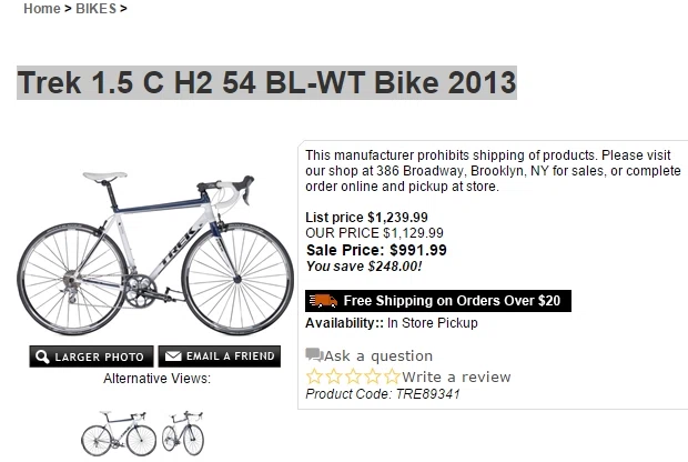 Trek bicycle coupon code