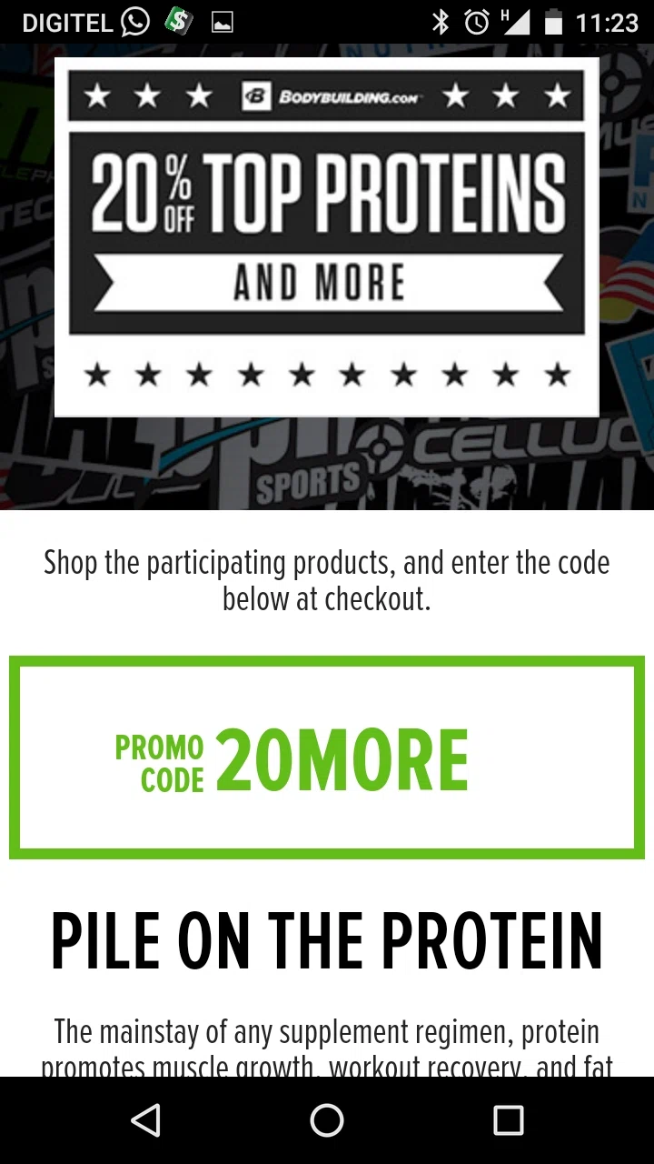 Bodybuilding discount coupons