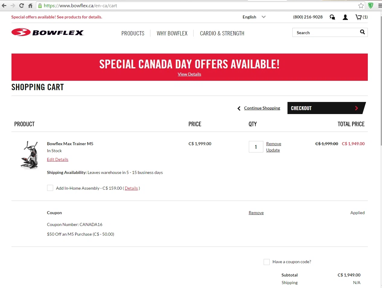 Bowflex coupon code