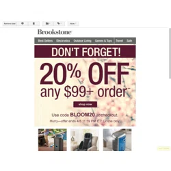 Brookstone coupon 20 off
