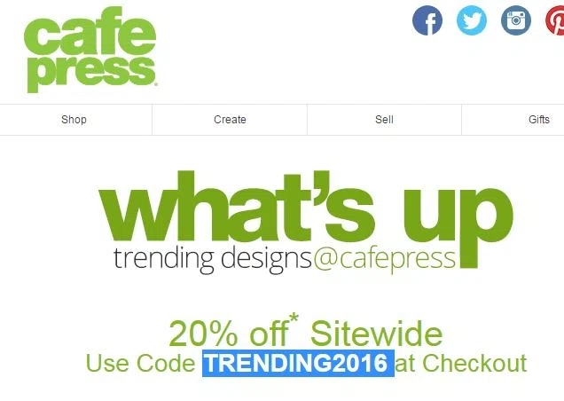 Cafepress discount coupons