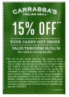 Carrabba's coupons printable
