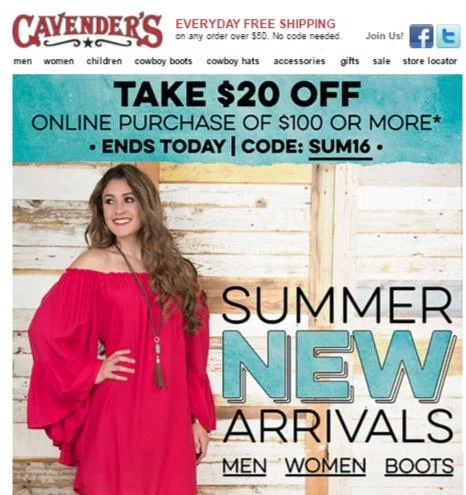Cavenders coupon codes