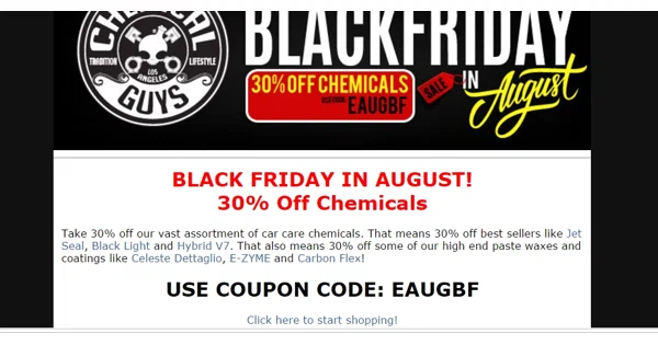 Chemical guys coupon code