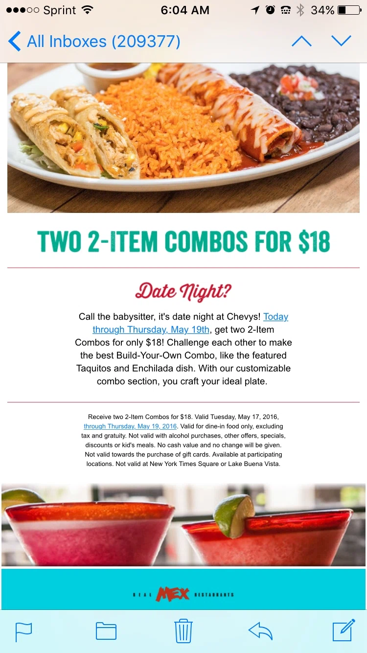 Chevys discount coupon