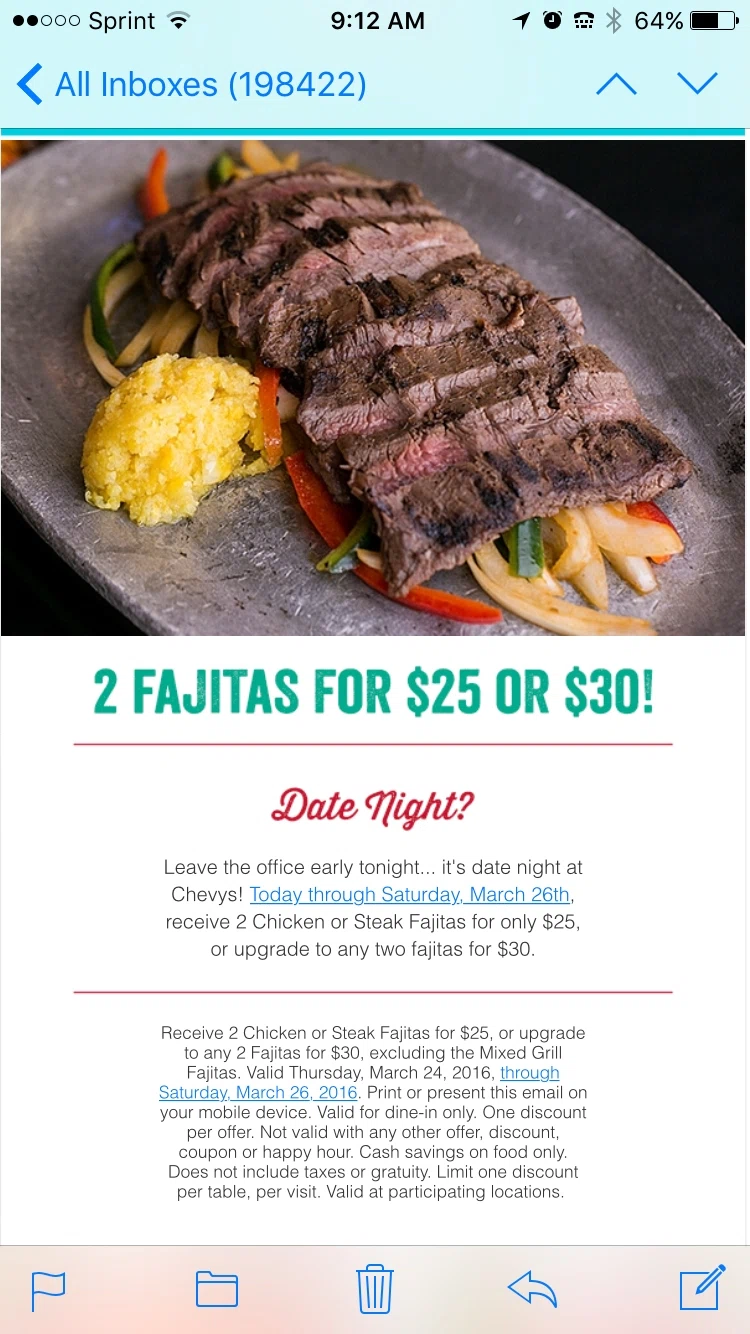 Chevys discount coupon