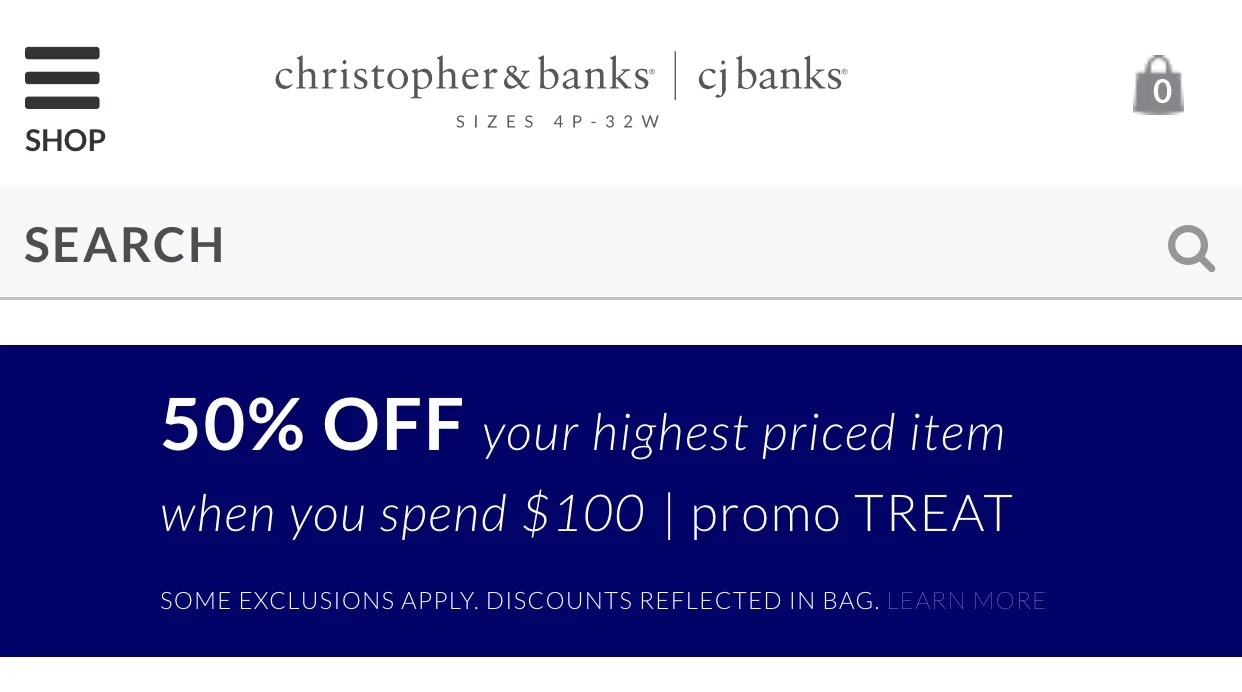 Christopher banks coupons promotions