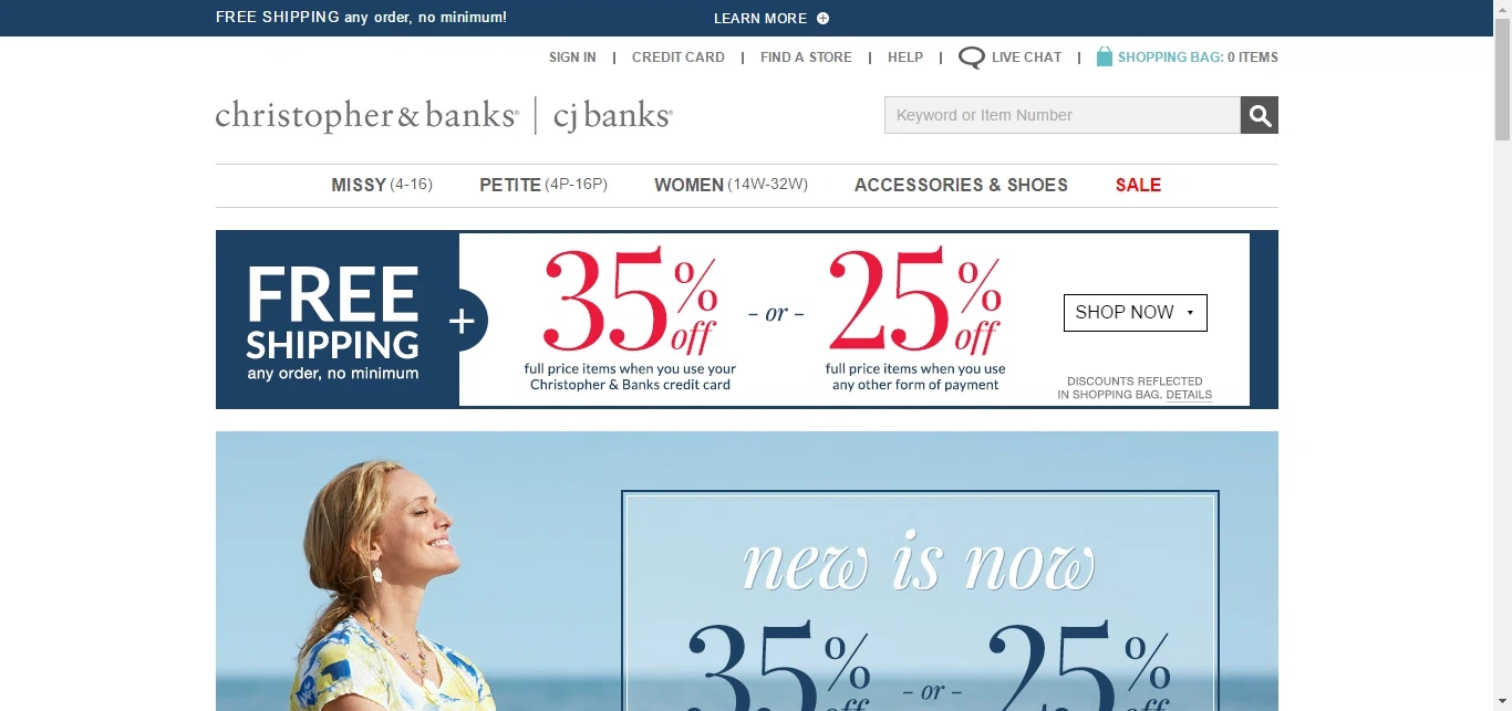Cjbanks.com coupon Huge Savings when you use Christopher & Banks online or in-store coupons and promo codes. Save money on Missy, Petite, and Plus Size Fashions.