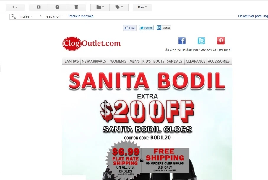 Clog outlet coupon code