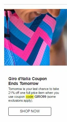 Competitive cyclist coupon code
