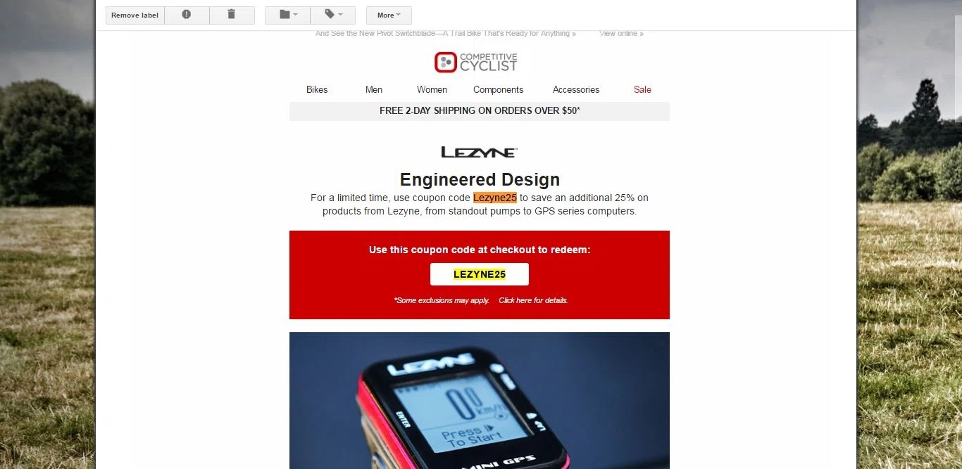 Competitive cyclist coupon code