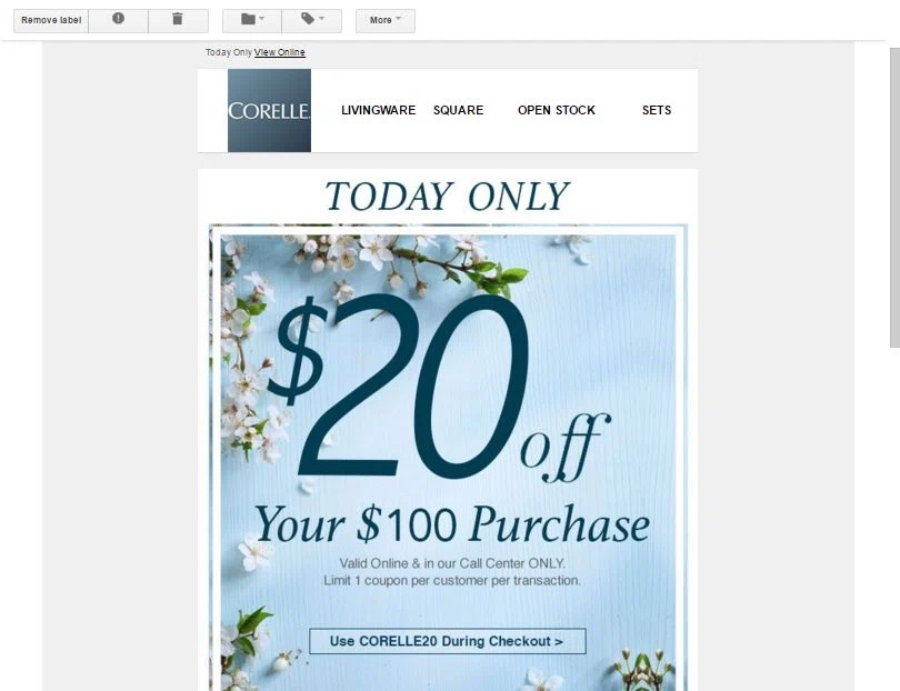 Corelle coupon code