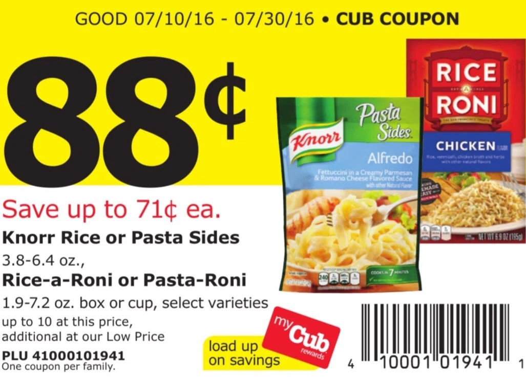 Grocery coupons cub foods