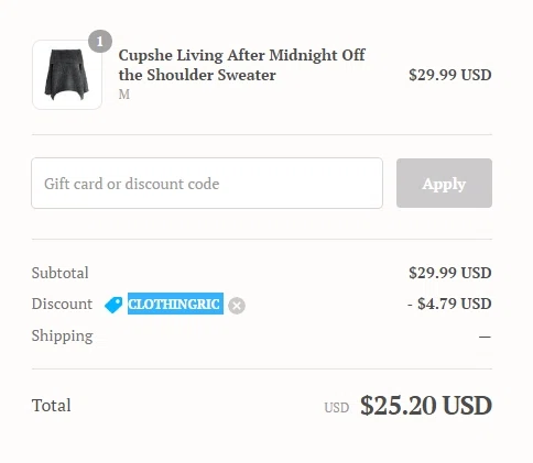 Cupshe coupon code