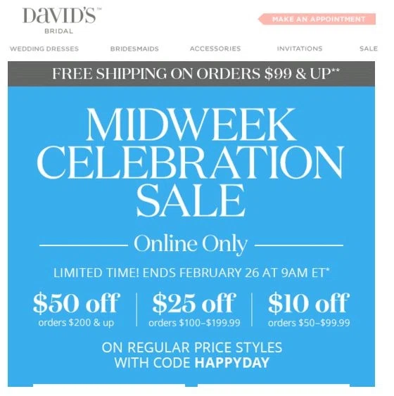 David bridals coupon How to use a David's Bridal coupon You can save up to $1, on items for your wedding by joining David's Bridal Rewards Program. Be sure to check out their sale section as well as the outlet for some pretty steep discounts. David's Bridal offers free shipping on all dresses priced $99 or more%(33).