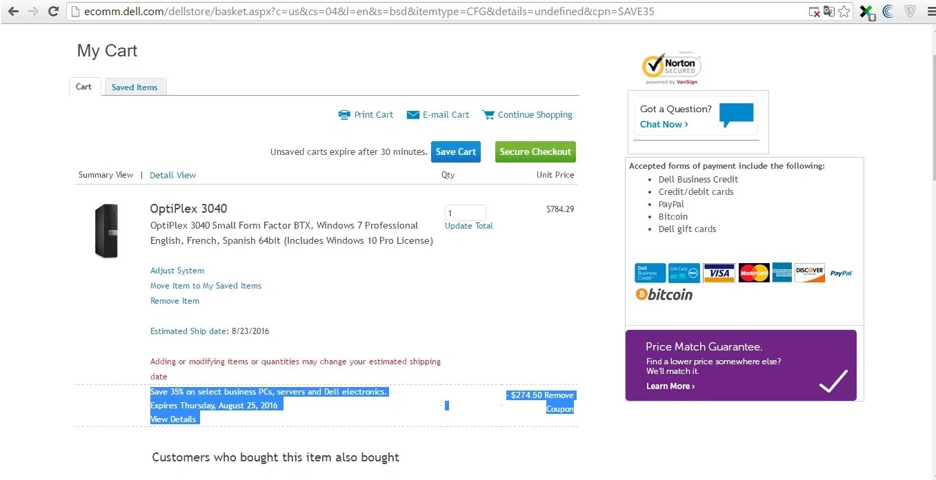 Dell tv discount coupons