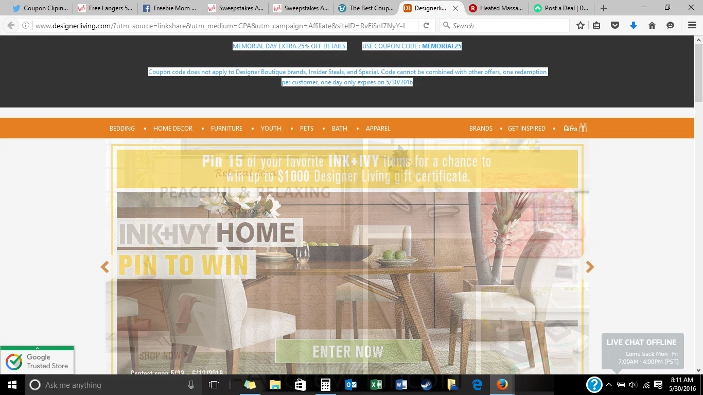 Designer living coupon code