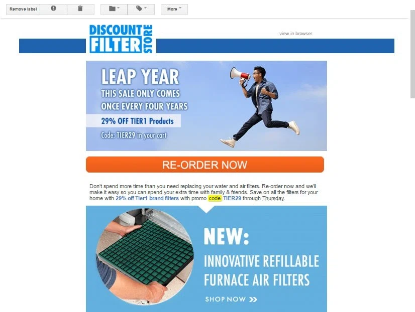 Discount filter store coupons