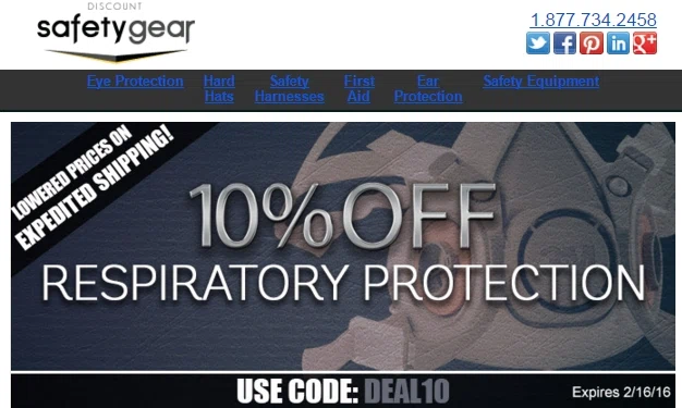 Discount safety gear coupon
