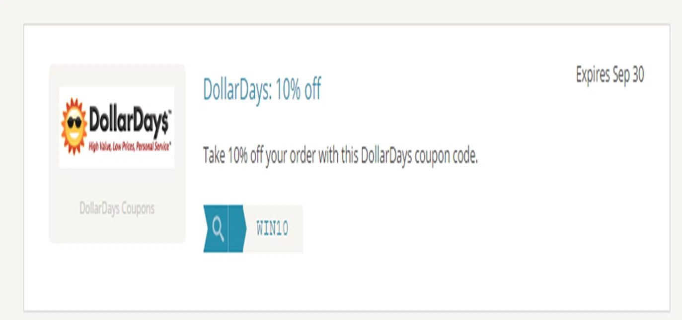 Dollardays coupons