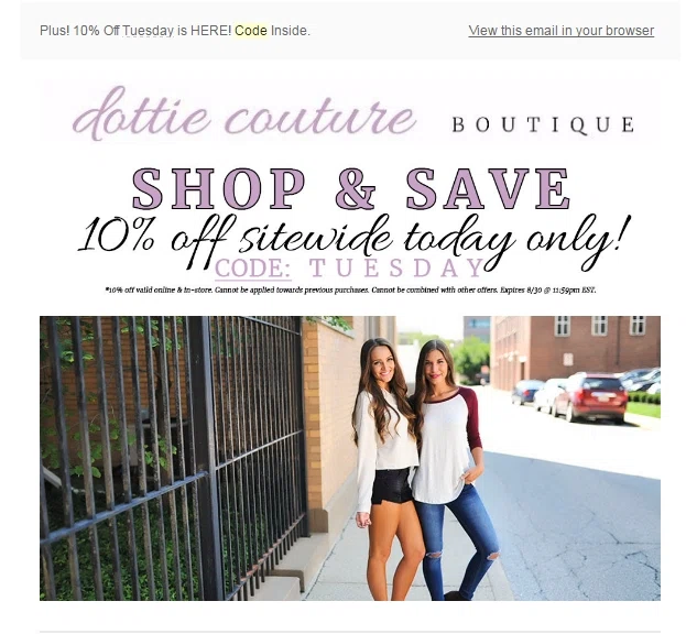 Dottie couture boutique coupon code Save 20% Off Dottie Couture Boutique promo code December , rallfund.cf 15+ available coupons and promo codes. all the best Dottie Couture Boutique coupon code save up $10 with promo codes, Dottie Couture Boutique include 8 promo codes and 0 free shipping, use Dottie Couture Boutique promo code on average you save $10, 69 coupon codes have been used at Dottie Couture Boutique .