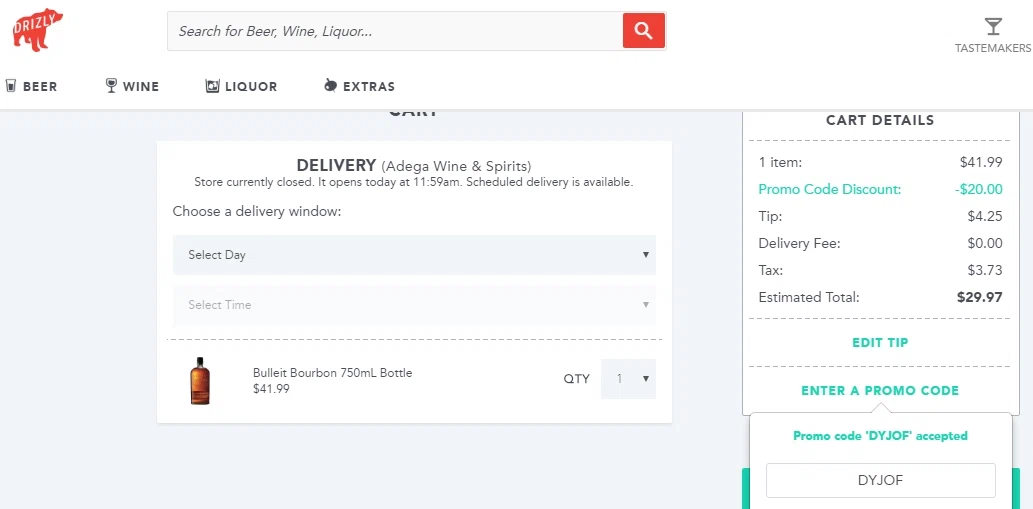 Drizly coupon code