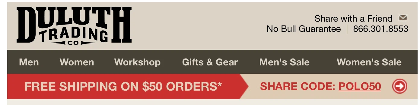 Duluth trading company discount coupons